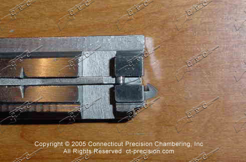 Top view of pinned firing pin